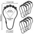 thumbnail image 5 of Anillos Para Cortina De Ducha, Ganchos Para Cortina De Ducha, Clips De Anillo De Bloqueo Seguro A Prueba De Óxido Para Colgar La Cortina Del Baño (Forma De Pera Negra), 5 of 5