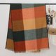 thumbnail image 4 of Poncho grueso clásico para mujer, bufanda de cachemira con estampado a cuadros de lujo, manta cálida, pashminas con borlas, bufanda 2023, 4 of 5