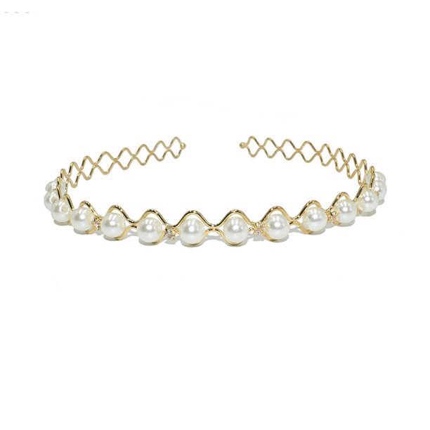 Diadema de perlas de gran tamaño hecha a mano con cuentas para accesorios para el cabello de adultos, diadema de perlas brillantes, artículo digno de regalo