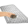 thumbnail image 3 of Extra Long Non-Slip Bath Mat with Drain Holes and Suction Cups, 39 x 16 Inch Mat for Bathtub and Shower, Machine Washable (Clear Grey)  Home Goods, 3 of 10