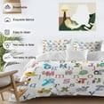 thumbnail image 3 of Alphabet Letter Bedding Duvet Cover Set Full Size 4 Pieces Colorful Cartoon Animals ABCD Letter Bedding Set with Zipper Closure, 1 Comforter Cover 86x86 Inches 1 Flat Sheet & 2 Pillow Cases, 3 of 7