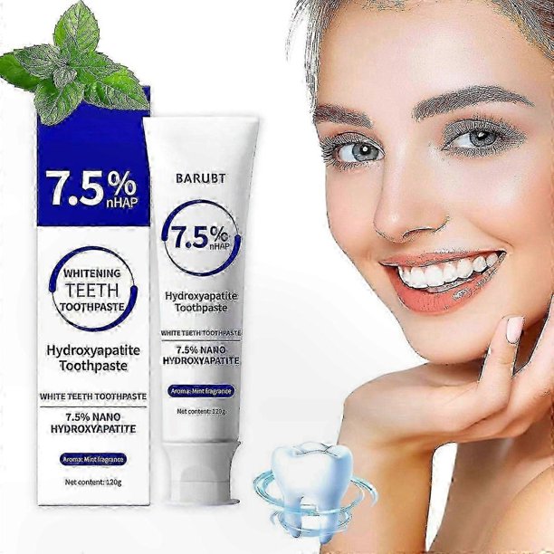 Whitening Toothpaste with Hydroxyapatite for Stronger Enamel and Fresh Breath Fluoride-Free Gentle Formula for Sensitive Teeth