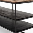thumbnail image 6 of 44" Modern Rustic Wood and Black Metal Open TV Stand, 6 of 7