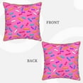 thumbnail image 3 of ZNDUO Magenta Candy Cartoon Pattern Throw Pillows for Couch-Indoor Decorative Pillows,16"x16", 3 of 8