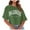 Army Green, variant on Blmnix Womens Tops Short Sleeve Black Fall Crop Casual Los Angeles Letter Crew Neck Tops for Lady Trendy