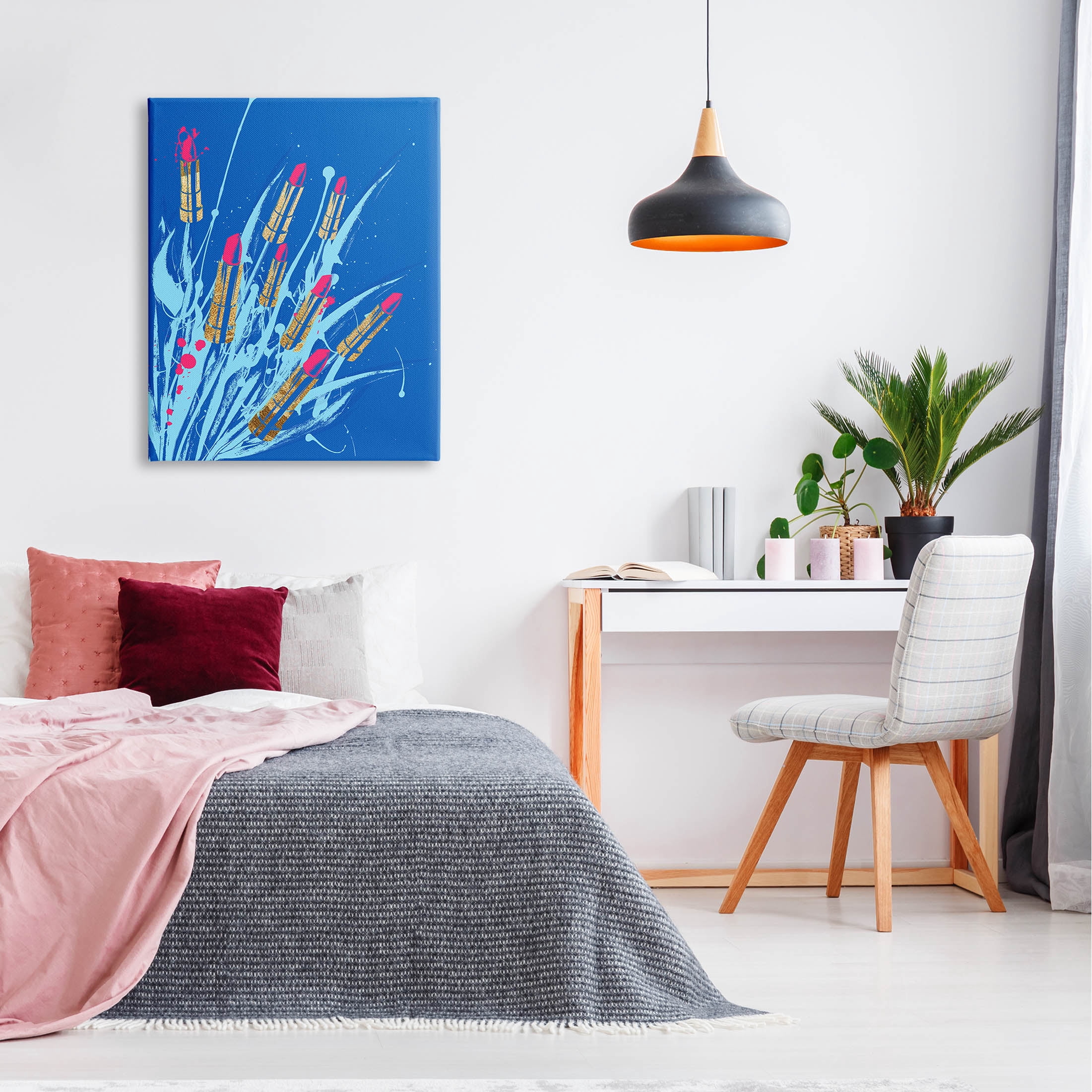 Stupell Industries Vivid Glam Lipstick Arrangement Graphic Art Gallery Wrapped Canvas Print Wall Art, Design by Lil' Rue