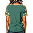 thumbnail image 4 of Evdexr Halloween Shirts Womens Short Sleeve V Neck Tees 2026 Pumpkin Jack O Lanterns Ghost Graphic Blouses Loose Fit Breathable Holiday Casual Tops 2XL, 4 of 5