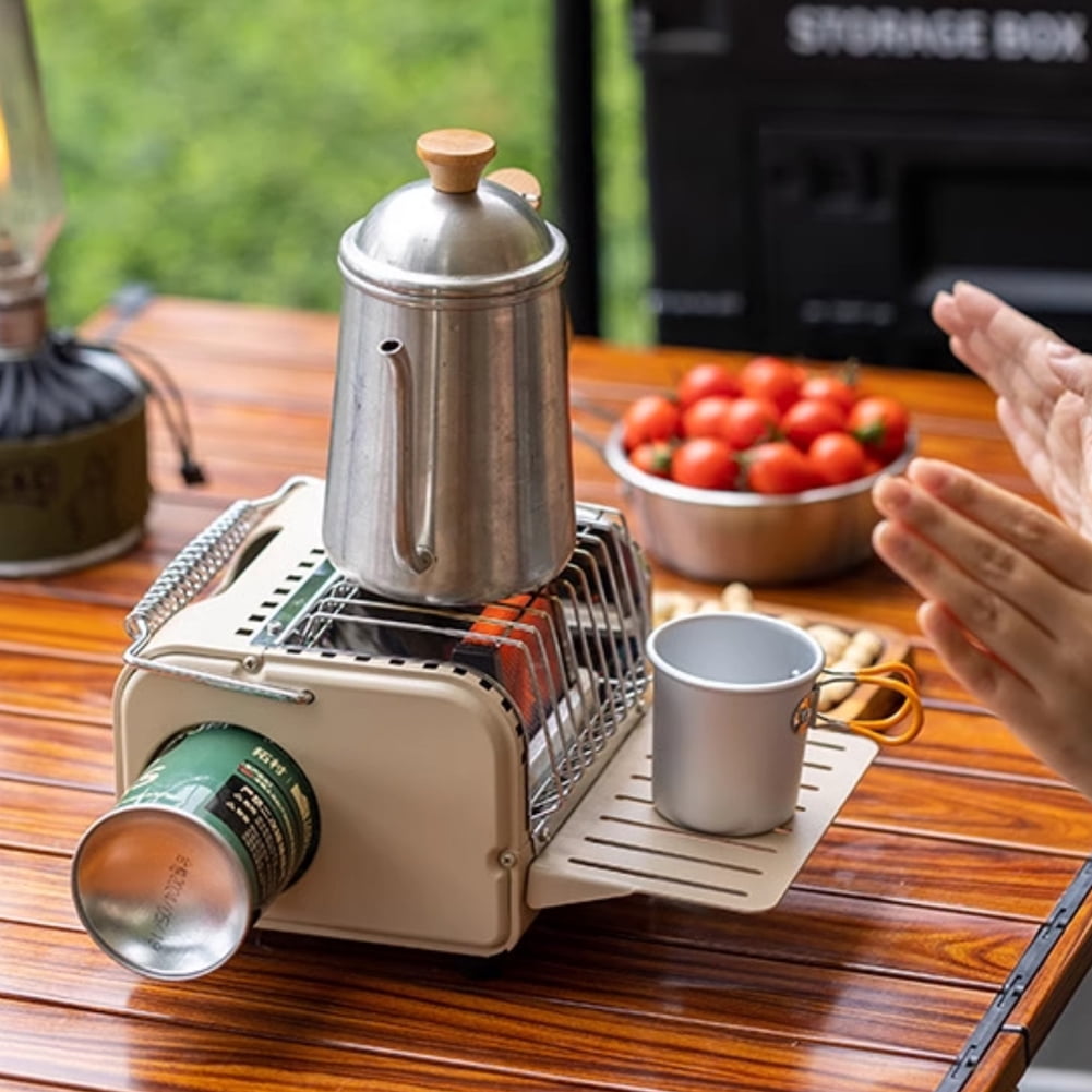 Deal! 1200W Mini Camping Stove Rapid Heating Outdoor Small Heater For Picnic Fishing Cassette Gas Stove (Heating Stove)