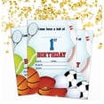 thumbnail image 2 of Darling Souvenir Blue Birthday Invitation Card Printable Fill or Write In Blank Invites Party Supplies Pack Of 28 5 x 7 Inches, 2 of 5