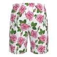 thumbnail image 6 of Naloa Rose Flowers Men's Beach Shorts, Surfing shorts, Swim trunks, Quick Dry Swim Trunks for Surfing Beach Fun - Small, 6 of 9