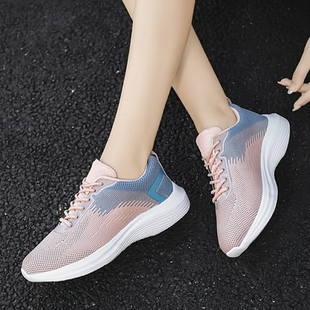 

Non Slip Mesh Comfy Running Sneakers Soft Sole Breathable Knitted Breathable Walking Traveling Sports Shoes Women s Footwear