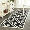 thumbnail image 3 of SAFAVIEH Cambridge Kirsten Geometric Wool Runner Rug, Black/Ivory, 2'6" x 6', 3 of 9