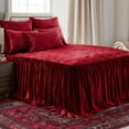 thumbnail image 3 of Levtex Home - Birch Hill Caserta Bedspread - Twin Bedspread - Arabesque Medallion - Red Velvet - Bedspread (39x75+30in. drop) - Velvet/Polyester, 3 of 6