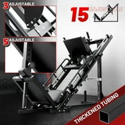 RitFit Leg Press Hack Squat Machine, Professional Adjustable Leg Press Machine for Home Gym with Linear Bearing and Weight Storage Posts, Full Lower Body Workout, Black