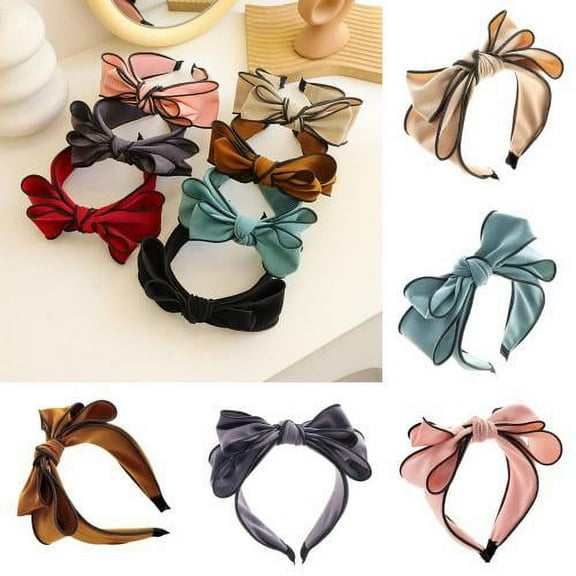 Cheers.US Knot Headband Pearls Knoted Headband Velvet Head Band Wide Hair Accessories Vintage Twisted Headwear for Girl Woman Bow Knot Design Wear Resistant Lightweight Elegant Non-slip Hair Hoop