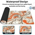 thumbnail image 3 of Fluid Pattern Gaming Mouse Pad for Desk,Desk Mat with 3mm Non-Slip Base,Large Mouse Pad Gaming Mousepad,Waterproof Mouse Mat Desk Pad with Seamed Edges,31.5x11.8In Mousepad for Gaming,Office,Orange, 3 of 6