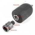 thumbnail image 4 of Portabrocas con llave de impacto, Portabrocas sin llave de 2-13mm, 1/2 "-20UNF con adaptador de portabrocas 1/2 para conversión de llave de impacto, cambio rápido, 4 of 5