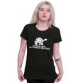 thumbnail image 4 of Always Late Worth Wait Funny Turtle Womens Fitted Plus Size Graphic Tee Brisco Brands 2X, 4 of 5