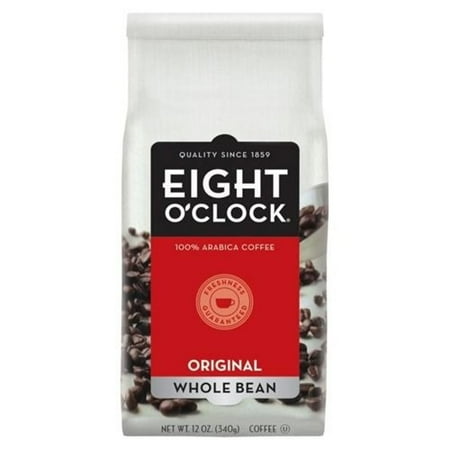 Eight O'Clock Coffee Coffee Original Whole Bean, 12 OZ (Pack of 6)