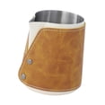 thumbnail image 4 of Jarra sin asa para espumar leche, jarra para espumar leche, 450 ml/15 , accesorios para espresso envueltos en cuero de PU, jarra para espumar leche, 4 of 8