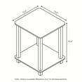 thumbnail image 4 of Furinno Engineered Wood Simplistic End Table in Walnut/Brown (Set of 2), 4 of 6