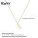 thumbnail image 2 of Collar con iniciales de Tewiky, chapado en oro de 14 quilates/plata de ley 925, 2 of 9