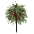 thumbnail image 7 of Uv Resistant Artificial Poinsettia Yard Stake, Realistic Christmas Floral Stake with Frosted Branches, Pine Cones and Berries, for Outdoor Garden and Indoor Tabletop Holiday Decor, 7 of 7