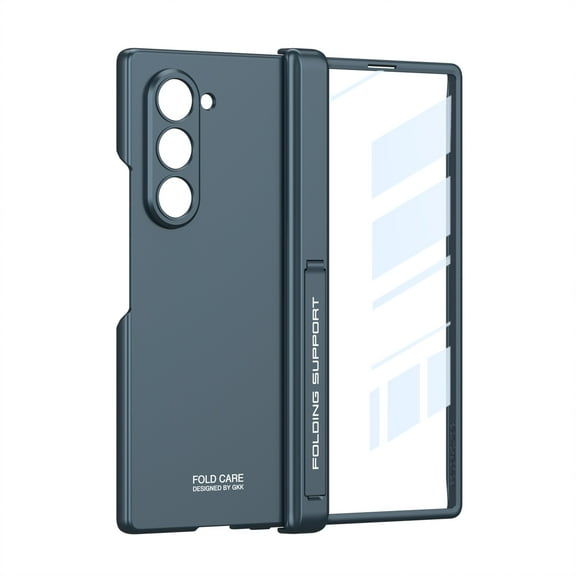 ELEHOLD Case for Samsung Galaxy Z Fold 6, Shockproof and Drop-proof Hinge Protection Case with Built-in Screen Protector and Stand,Blue
