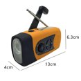 thumbnail image 2 of Radio Météo d'Urgence à Manivelle Solaire, Radio Portable Tf / FM avec Lampe de Poche à LED 2000mAh, 2 of 5