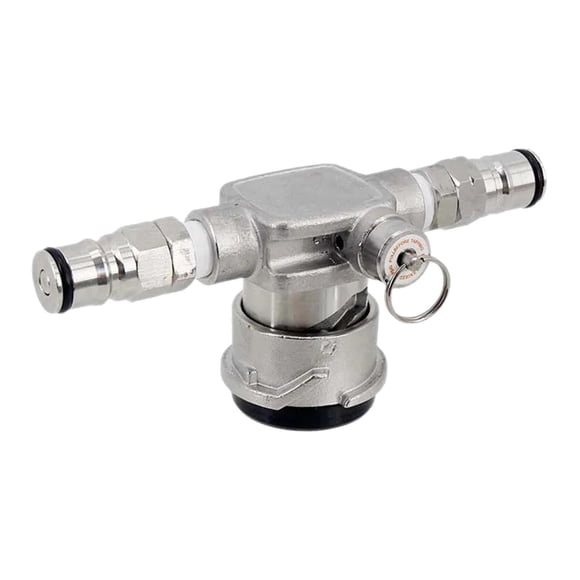 Elodie Beer Low Profile Keg Coupler Valve,Easy Connection Stainless Steel Replacement Gas Beer Post with Ball Lock Keg Tap Dispenser Type D