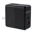 thumbnail image 1 of Cargador de pared Charger CoDi de 65 W GaN de doble puerto USB-C/USB-A negro, 1 of 1