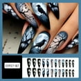 thumbnail image 7 of 24pcs Press on Nail Long False Nail Acrylic False Nail with Crow Branch Designs, 7 of 7