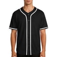 thumbnail image 2 of 2 Pack Baseball Shirts for Men Quick-Drying Short Sleeve Button-Down V Neck Tshirts Shirt Mens Casual Color Block Breathable Athletic Workout Tees Tops, 2 of 8