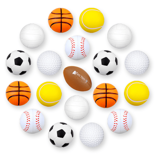Red de fútbol de PU sólida de 4 cm, esponja de espuma para fútbol, juguete de ventilación de descompresión para niños