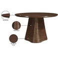 thumbnail image 6 of Meridian Furniture Bernada Brown Wood and Oak Veneer Dining Table, 6 of 13