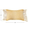 thumbnail image 2 of Creative Co-Op Stonewashed Cotton Slub Lumbar Pillow with Dot Pattern and Fringe, 2 of 5