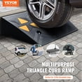 thumbnail image 2 of STAWAY Heavy Duty Rubber Curb Ramp 4.25" Rise, 15T Capacity, Non-Slip, Reflective, Ideal for Trucks, Wheelchairs, Cars - Durable Driveway Access, 2 of 8