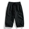 thumbnail image 3 of Goodtrade8 Below the Knee Mens Shorts Casual Pocket Outwear Solid Color Casual Lightweight Loose Drawstring Shorts for Hiking, 3 of 10