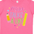 thumbnail image 4 of Inktastic Back to School Miss Talks a Lot Girls Toddler T-Shirt, 4 of 5