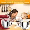 thumbnail image 6 of 5QT Stainless Steel Mixing Bowl for KitchenAid Stand Mixers, Food-Grade with Handle and Clasp, Compatible with Tilt-Head 4.5-5 Qt Models including K45, K45SS, KSM75, KSM150, KSM95, 6 of 7