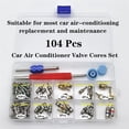 thumbnail image 3 of Surtido de 104 piezas de núcleos de válvulas de aire acondicionado automotriz A/C AC Schrader, núcleo de válvula y herramienta, kit HVAC R134 R12, 3 of 5