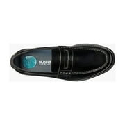 Mens Nunn Bush Lincoln Moc Toe Penny Loafer Shoes Leather Black Multi 85538-009