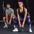 thumbnail image 4 of Conjunto de diadema y muñequeras deportivas de algodón, conjunto de diadema antiesguinces y altamente elástica absorbente del sudor, accesorios de fitness para hombres y mujeres, 4 of 5