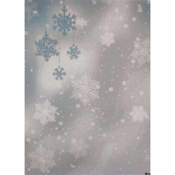 Winter Whispers Designer Printed AIDA Fabric. Canvas for embroidery with an applied background KF-1187A