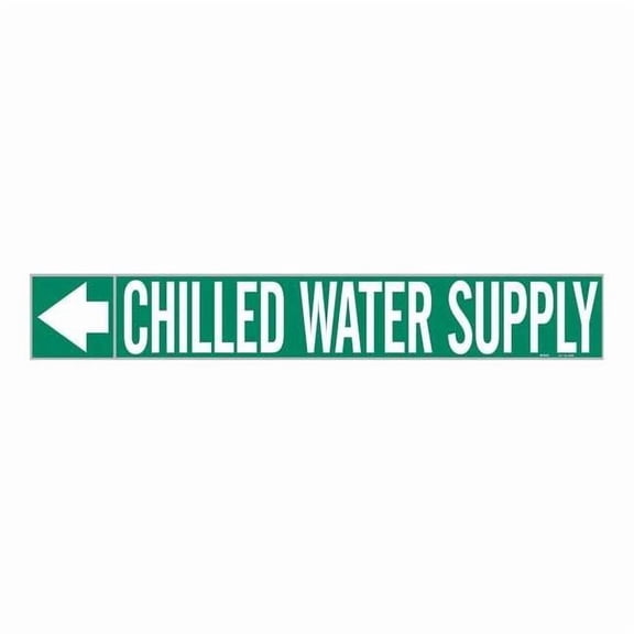 Brady Pipe Mrkr,Chilled Watr Supply,1in H 20409