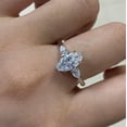 thumbnail image 4 of solitaire jewels 2CT Marquise With Side Pear 3 stone Engagement Ring For Women, 18K Rose Gold, 4 of 6