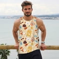 thumbnail image 6 of Gukieu Summer Travel Print Men's Quick Dry Fitness Vest, Round Neck Sleeveless Fitness Bodybuilding Top-4X-Large, 6 of 7
