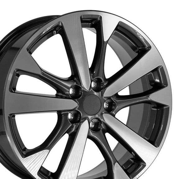 OE Wheels NS30 18 Inch Rim Fits Altima Style 5x114.3 18x7.5 Gloss Gunmetal Machined - Hollander 62720 (1)
