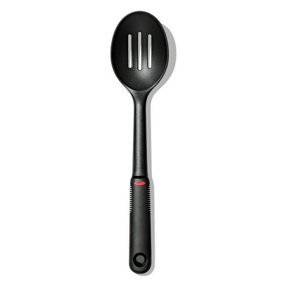 OXO Softworks 13" Nylon Slotted Cooking Spoon, Black
