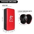 thumbnail image 2 of Juego de guantes de boxeo Odoland Kick Pad, color negro y rojo, 2 of 9